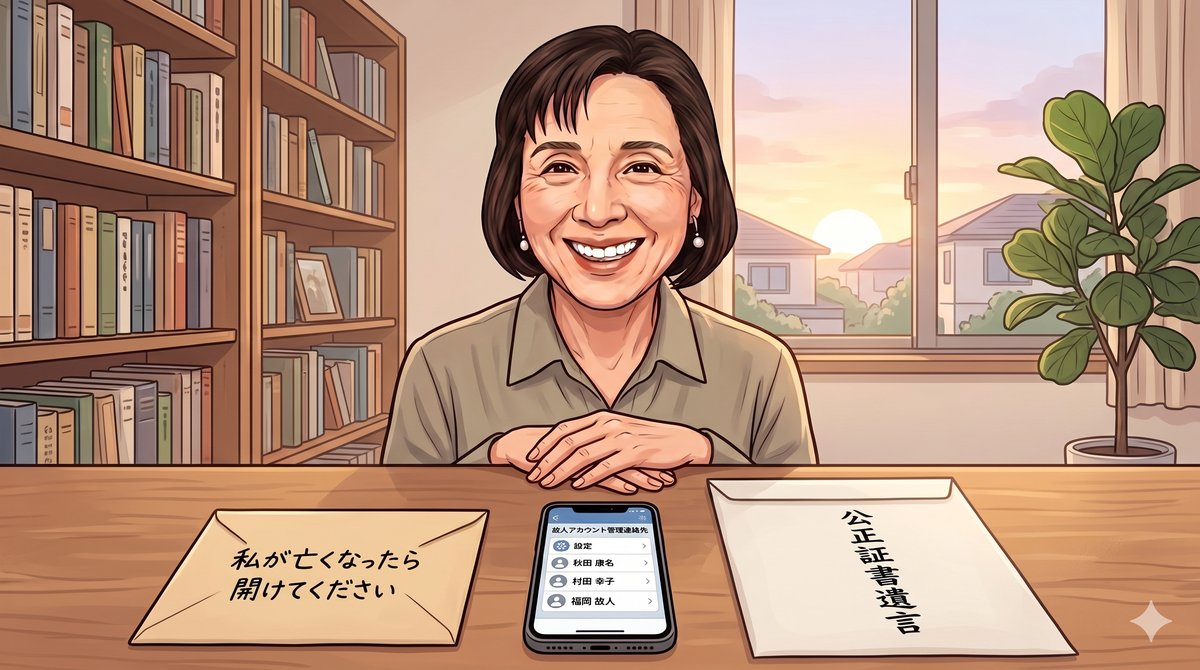 書類に書いて備えるイメージのイラスト