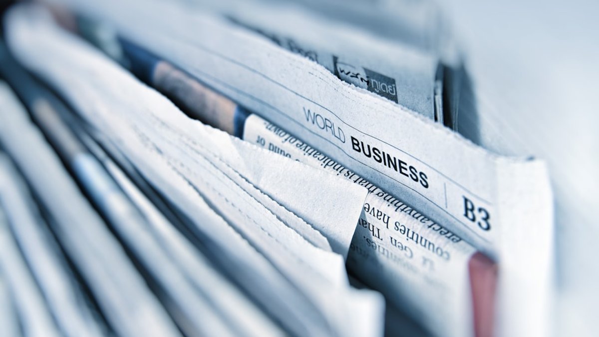 ビジネス新聞の山
